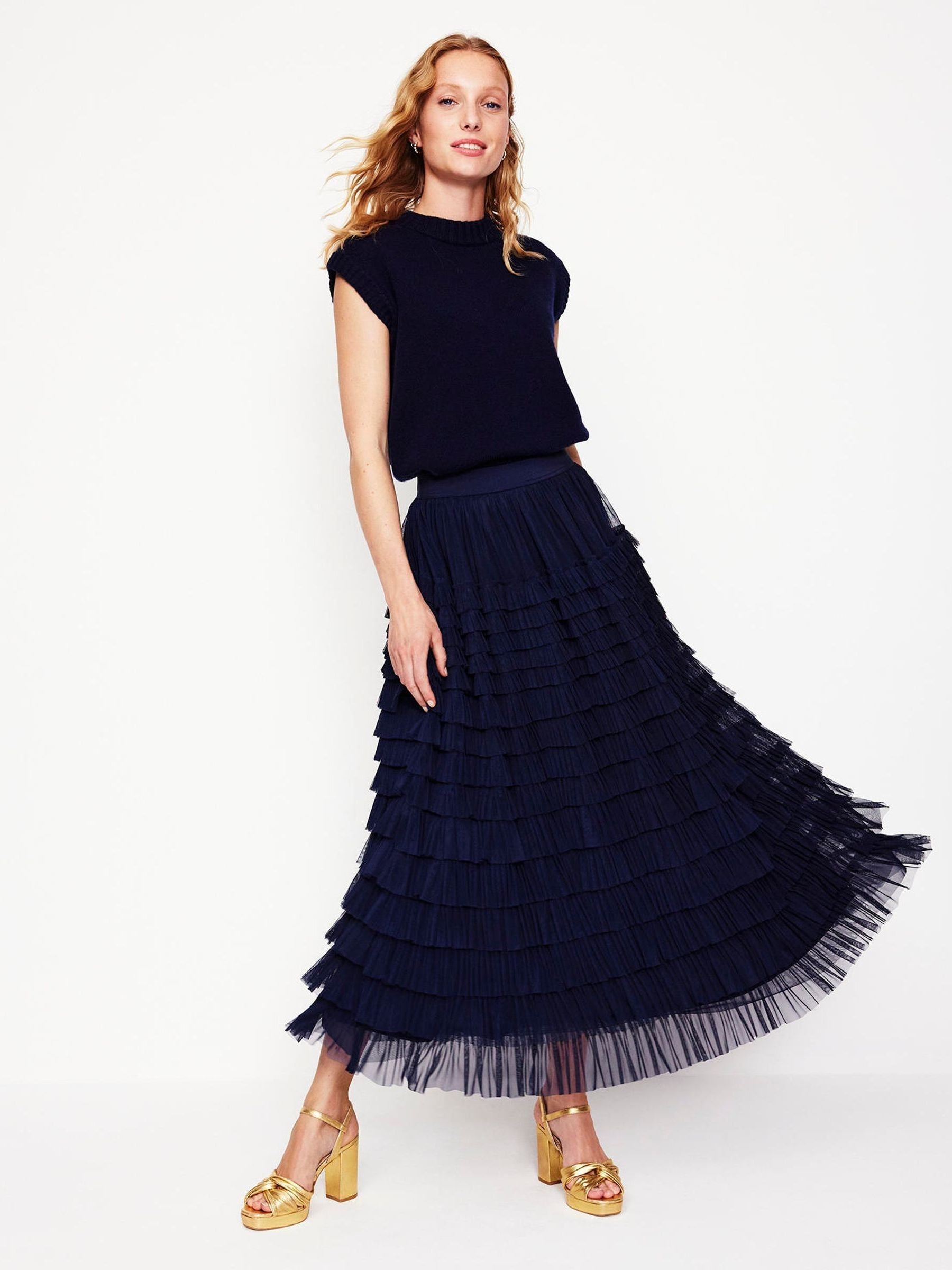 Ruffle maxi skirt uk new arrivals