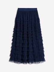 Boden Blue Tiered Tulle Ruffle Maxi Skirt - Image 5 of 5