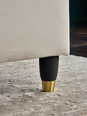 Soft Velvet Oyster Odella Upholstered Bed Frame - Image 3 of 6