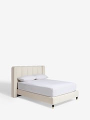 Soft Velvet Oyster Odella Upholstered Bed Frame - Image 5 of 6