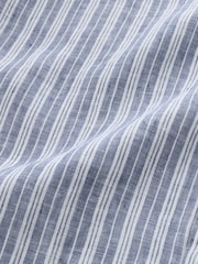 Blue Signature 100% Linen Stripe Long Sleeve Shirt - Image 6 of 7