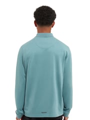 Sealskinz Green Heywood Soft Touch Quarter Zip Polo Shirt - Image 2 of 6