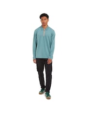 Sealskinz Green Heywood Soft Touch Quarter Zip Polo Shirt - Image 5 of 6