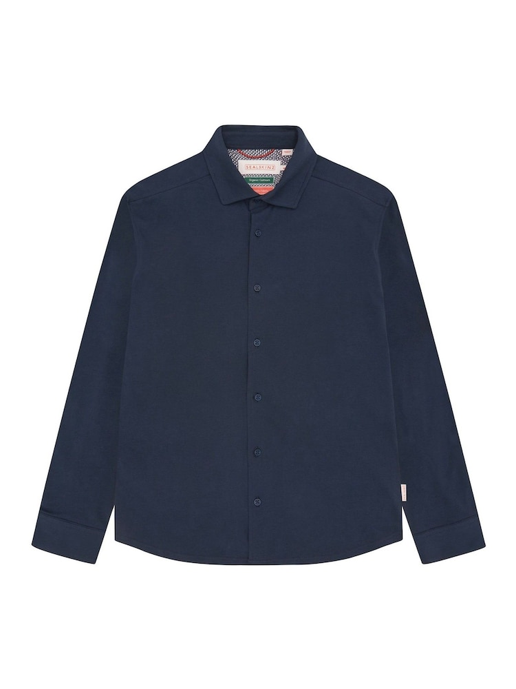 Sealskinz Blue Halvergate Stretch Shirt - Image 6 of 6