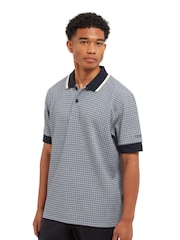 Sealskinz Blue Dersingham Soft Touch Printed Polo Shirt - Image 1 of 6