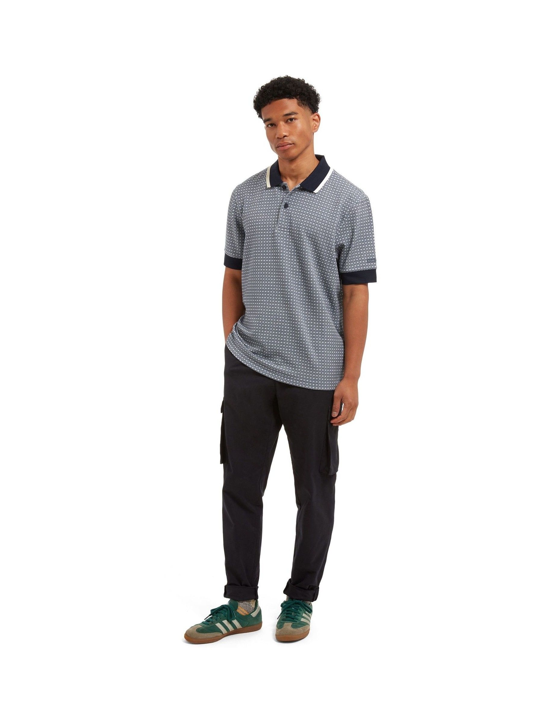 Buy Sealskinz Blue Dersingham Soft Touch Printed Polo Shirt from