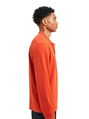 Sealskinz Orange Belaugh Long Sleeve Tipped Polo Shirt - Image 3 of 6