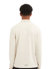 Sealskinz Cream Heywood Soft Touch Quarter Zip Polo Shirt - Bild 2 von 6