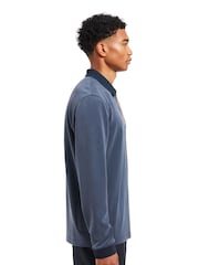 Sealskinz Blue Heywood Soft Touch Quarter Zip Polo Shirt - Image 3 of 6