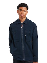 Sealskinz Blue Hockering Moleskin Zip Up Overshirt - Image 1 of 6