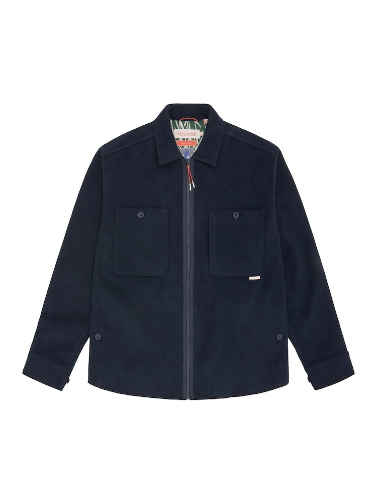Sealskinz Blue Hockering Moleskin Zip Up Overshirt - Image 6 of 6