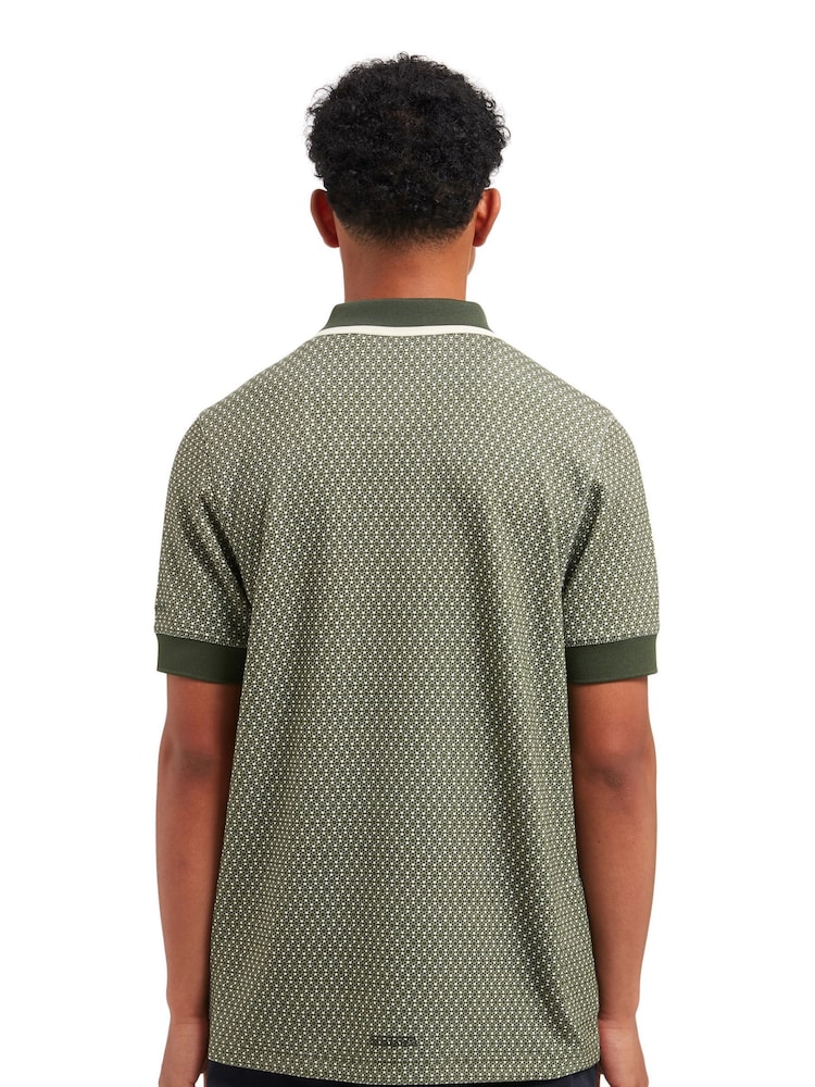 Sealskinz Green Dersingham Soft Touch Printed Polo Shirt - Image 2 of 6