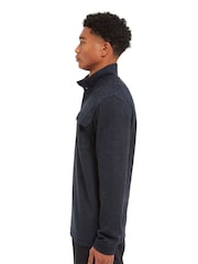 Sealskinz Blue Fakenham Water Repellent Buttoned Funnel Neck Sweatshirt - Image 3 of 6