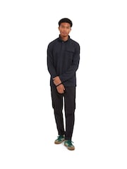 Sealskinz Blue Fakenham Water Repellent Buttoned Funnel Neck Sweatshirt - Image 4 of 6