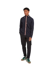 Sealskinz Blue Deopham Water Repellent Full Zip Funnel Neck Sweatshirt with Fold Away Hood - Image 5 of 6