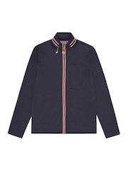 Sealskinz Blue Deopham Water Repellent Full Zip Funnel Neck Sweatshirt with Fold Away Hood - Image 6 of 6