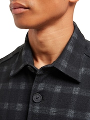 Snettisham Stretch Check Jersey Knitted Overshirt - Image 4 of 6