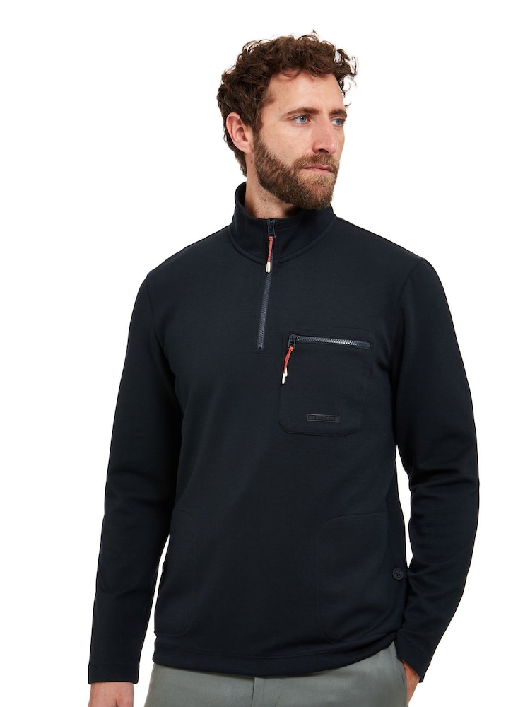 Sealskinz Blue Bunwell Water Repellent 1/2 Zip Funnel Neck Sweatshirt - Изображение 1 из 6