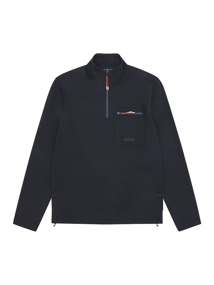 Sealskinz Blue Bunwell Water Repellent 1/2 Zip Funnel Neck Sweatshirt - Изображение 6 из 6 Sealskinz Blue Bunwell Water Repellent 1/2 Zip Funnel Neck Sweatshirt - Изображение 6 из 6