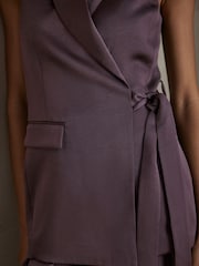 Mint Velvet Red Burgundy Longline Waistcoat - Image 4 of 7