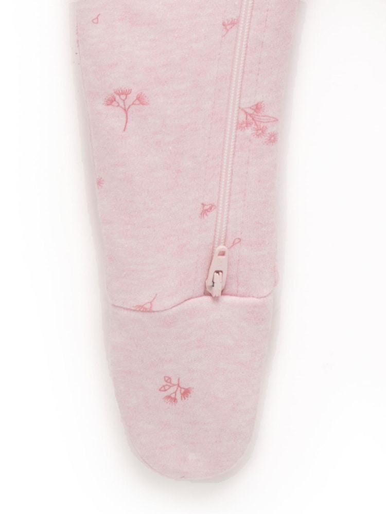 Purebaby Pink Zip 100% Cotton Sleepsuit & Headband Set - Image 5 of 5 Purebaby Pink Zip 100% Cotton Sleepsuit & Headband Set - Image 5 of 5
