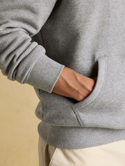 Joules Jenkins Grey Brushed Cotton Quarter Zip Sweatshirt - Image 5 of 7