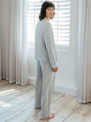 Chelsea Peers Grey TENCEL™ Modal Long Button Up Pyjamas Set - Image 4 of 5