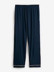 Chelsea Peers Blue TENCEL™ Modal Long Button Up Pyjama Set - Image 8 of 11