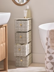 Natural Geo Print Fabric Storage Drawers - Image 2 of 6