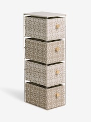 Natural Geo Print Fabric Storage Drawers - Image 3 of 6