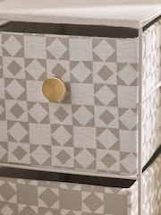 Natural Geo Print Fabric Storage Drawers - Image 6 of 6