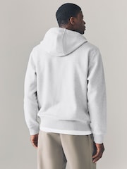 Grey Marl Cotton-Rich Jersey Zip Up Hoodie - Image 5 of 8