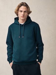 Teal Blue Textured Overhead Hoodie - Image 10 of 13