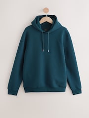 Teal Blue Textured Overhead Hoodie - Image 6 of 8