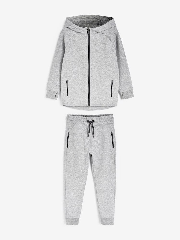 Grey Marl Tech Sportswear Hoodie & Joggers Set (3-16yrs) - Image 1 of 6
