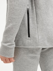 Grey Marl Tech Sportswear Zip Through Hoodie (3-16yrs) - Image 5 of 8