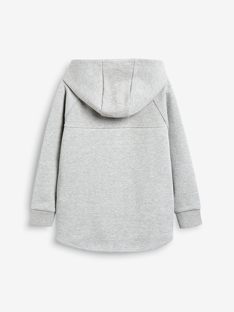 gri melanj - Tech Sportswear Zip Through Hanorac cu glugă (3-16ani) - Image 7 of 8