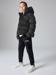 smALLSAINTS Black Short Padded Coat - Image 5 of 11