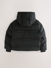 smALLSAINTS Black Short Padded Coat - Image 7 of 11