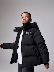 smALLSAINTS Black Underground Short Padded Coat - Image 3 of 16