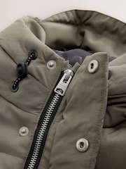 smALLSAINTS Khaki Green Underground Padded Parka - Image 14 of 16