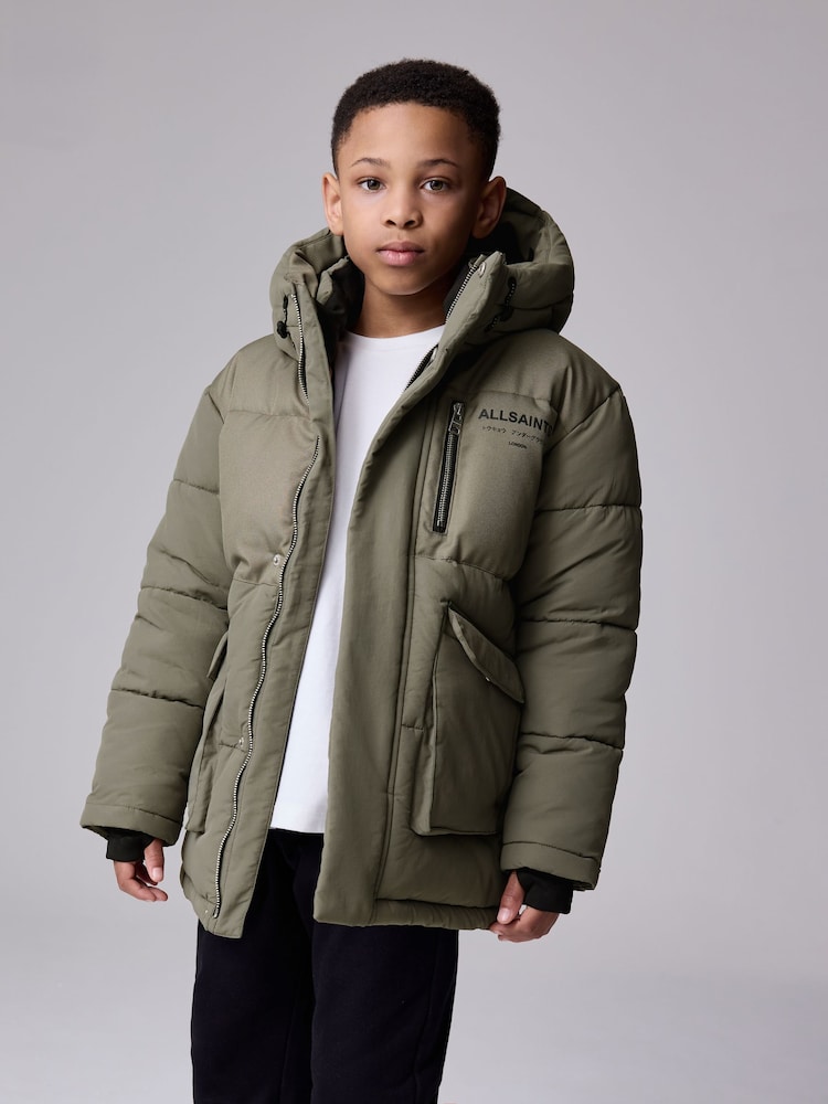smALLSAINTS Khaki Green Underground Padded Parka - Image 2 of 16