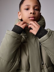 smALLSAINTS Khaki Green Underground Padded Parka - Image 6 of 16