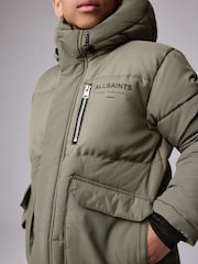smALLSAINTS Khaki Green Underground Padded Parka - Image 7 of 16