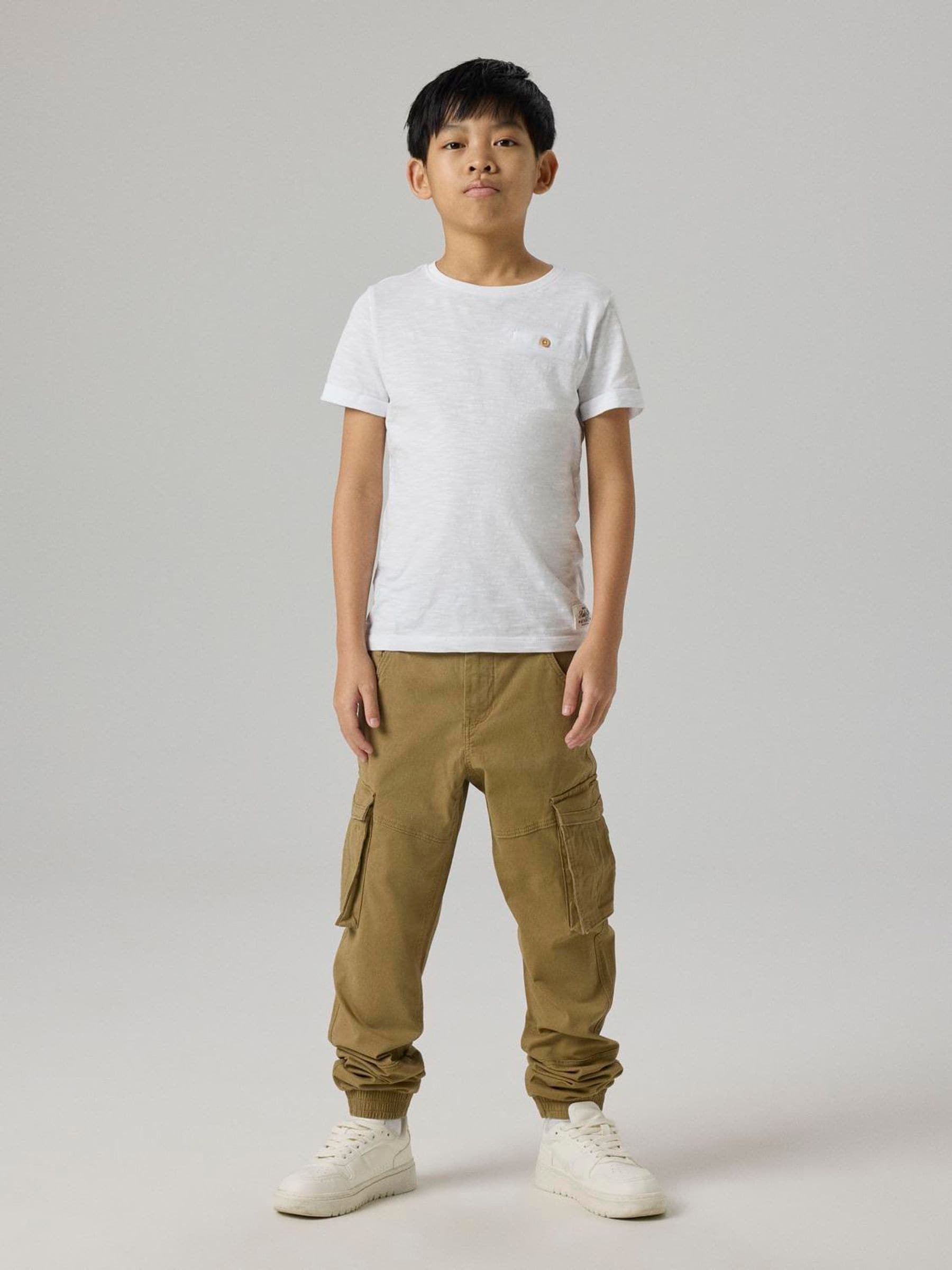 Name It Organic Cotton Cargo Trousers Camel 14Y (162Cm) - La Redoute - Image 2