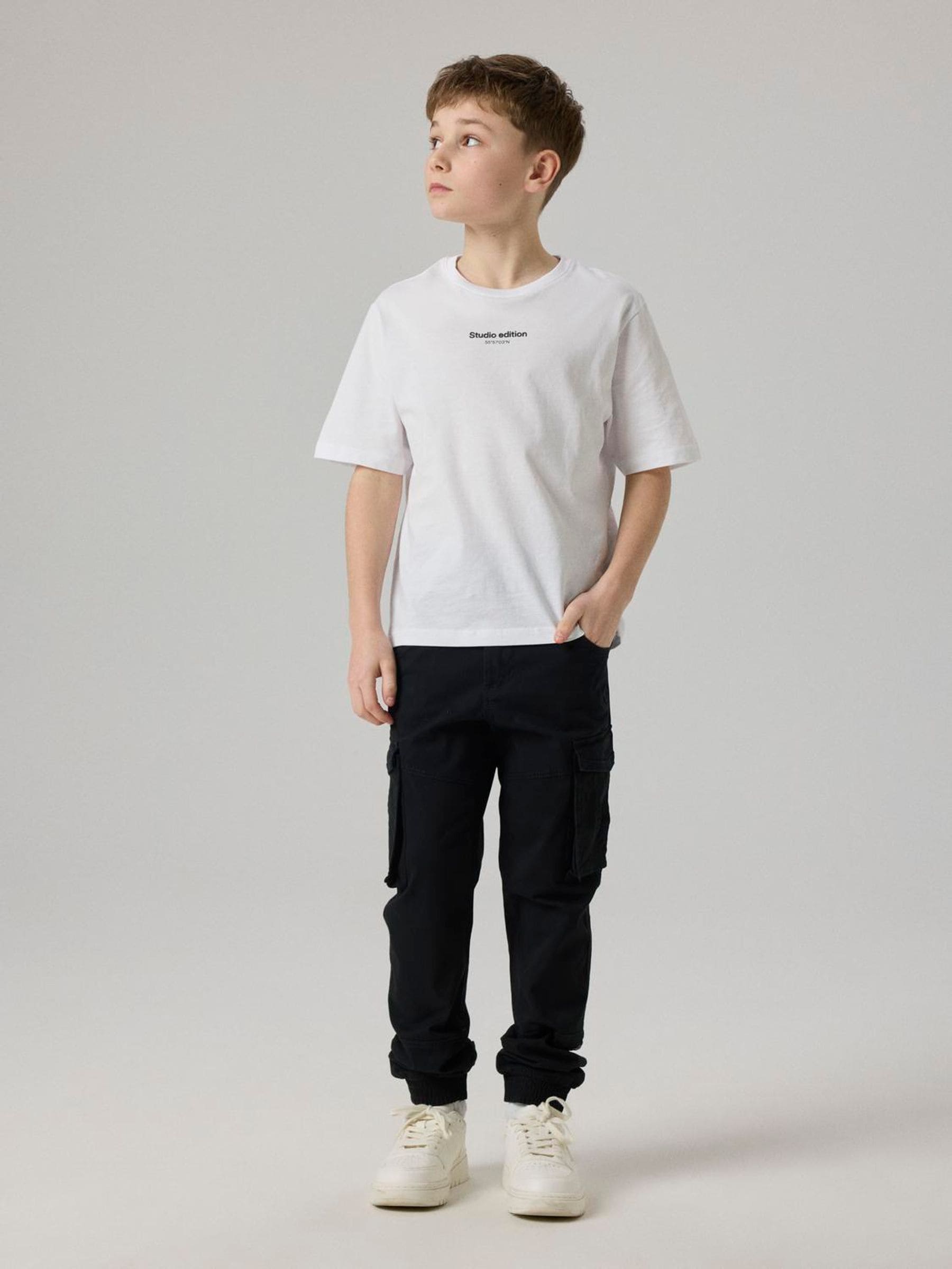 Name It Organic Cotton Cargo Trousers Black 6Y (114Cm) - La Redoute - Image 4