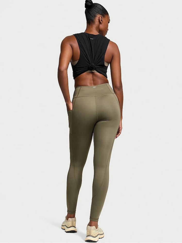 Victoria's Secret Desert Cactus Green 7/8 Length Essential Pocket Leggings - Image 2 of 2 Victoria's Secret Desert Cactus Green 7/8 Length Essential Pocket Leggings - Image 2 of 2