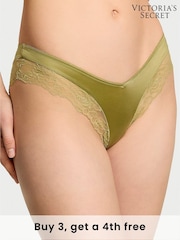 Victoria's Secret Moss Green Cheeky Rose Lace Trim Knickers - Image 5 of 5