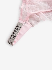 Victoria's Secret Angel Pink Brazilian Shine Strap Knickers - Image 3 of 3