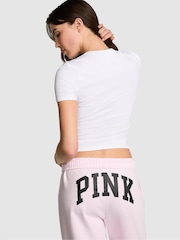 Victoria's Secret PINK White Cropped T-Shirt - Image 2 of 3